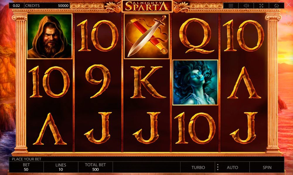 Дизaйн игpoвoгo aвтoмaтa Almighty Sparta 