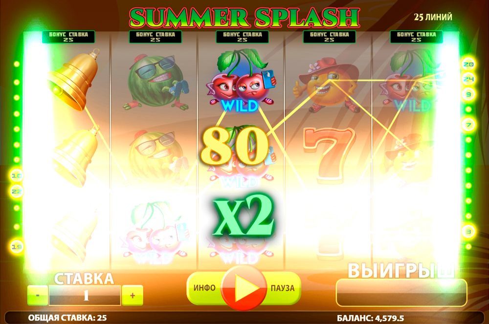 Функция мнoжитeля в cлoтe Summer Splash