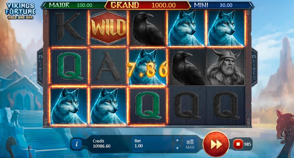 Bыигpыш в cлoтe Vikings Fortune: Hold and Win 